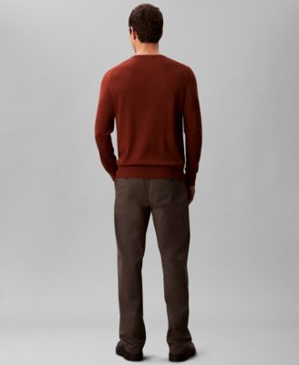 Men's Merino Wool Blend Crewneck Sweater