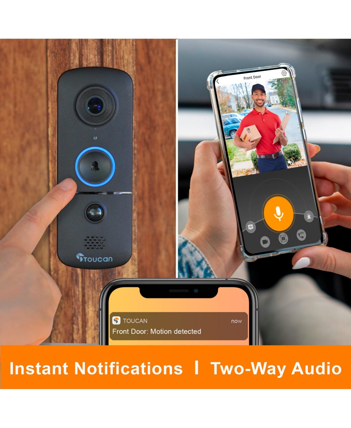 Toucan Wireless Video Doorbell V3 No Subscription Required