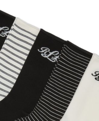 Women's 6-Pack Script Logo and Striped Crew Socks