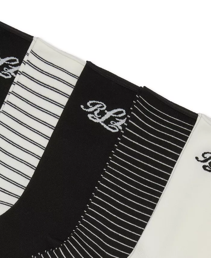 Women's 6-Pack Script Logo and Striped Crew Socks - thumbnail 2