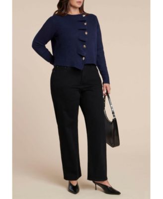 Women's Plus Size Pleated Cardigan