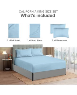 CGK Unlimited Microfiber Extra Deep Pocket 18–24" 6-Pc. Sheet Set, California King