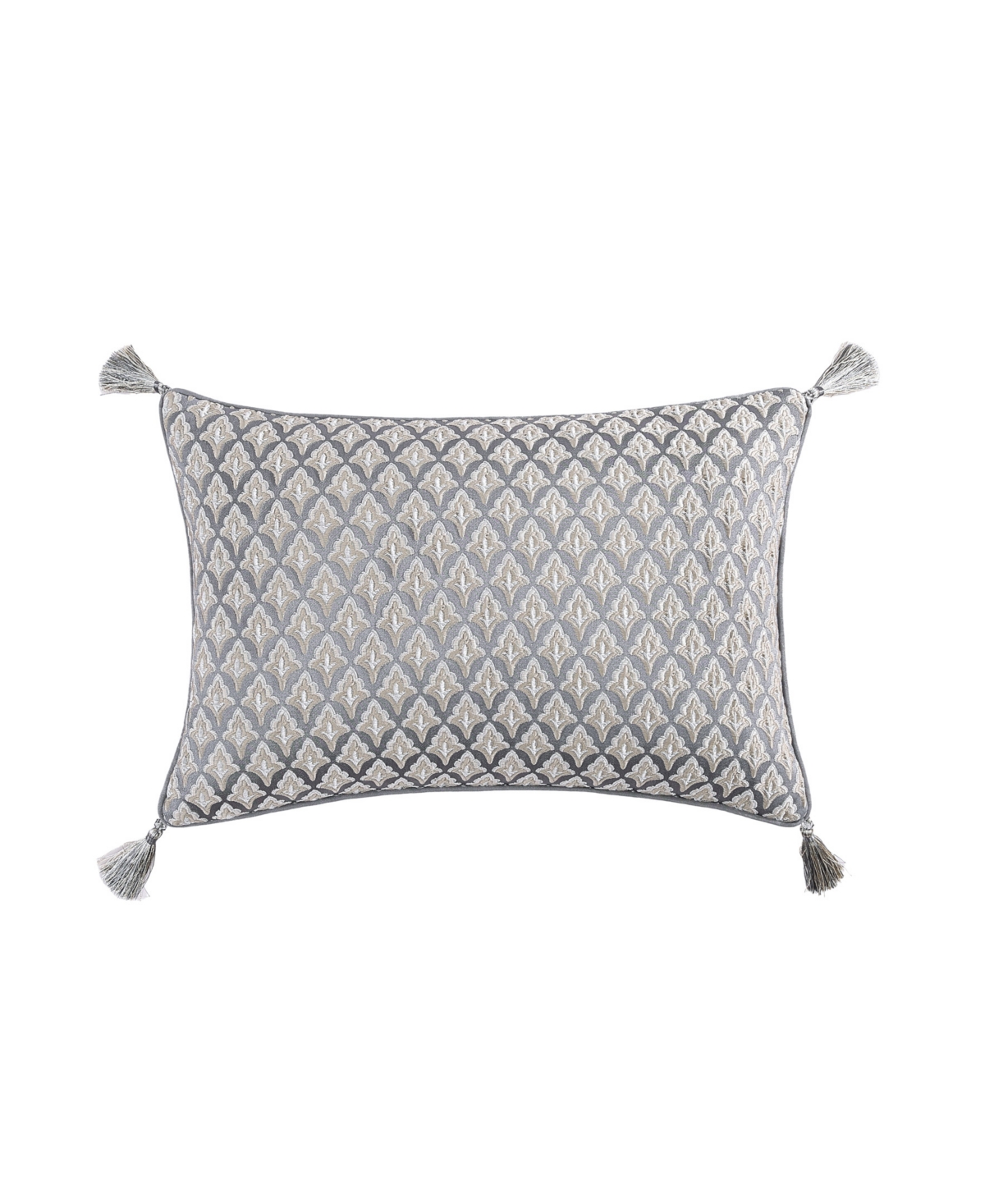 J Queen New York Krista Woven Foulard Boudoir Decorative Pillow, 14" x 21"