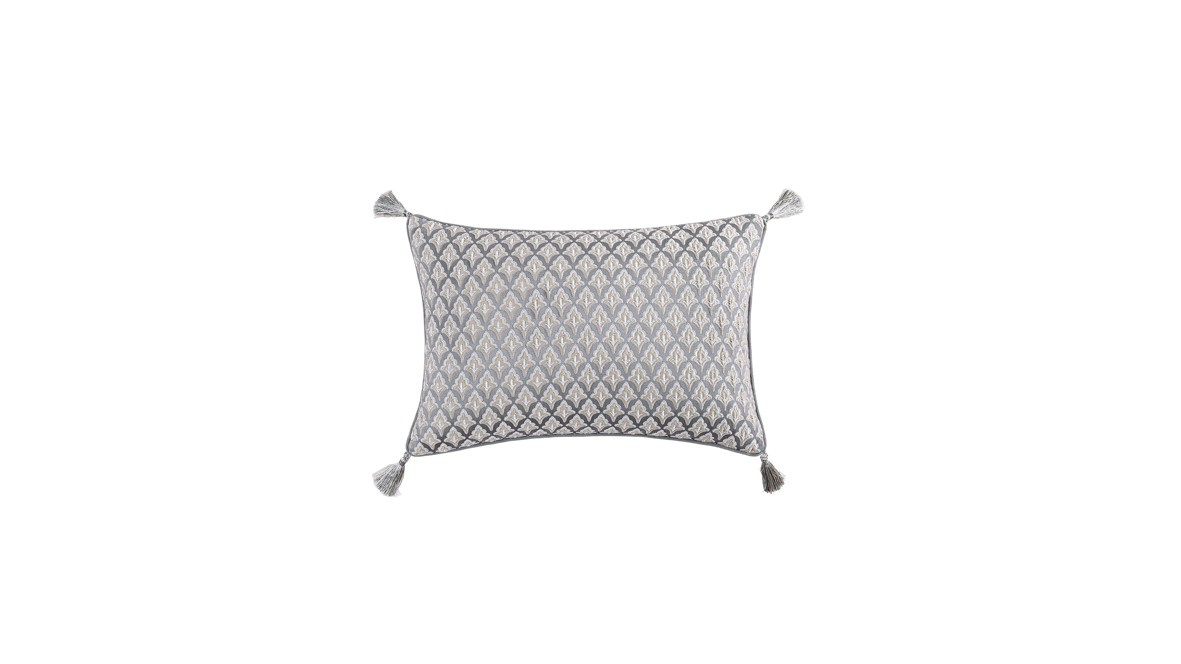 J Queen New York Krista Woven Foulard Boudoir Decorative Pillow, 14" x 21"