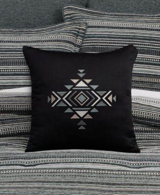 Parallel Embellished Decorative Pillow, 18" x 18"