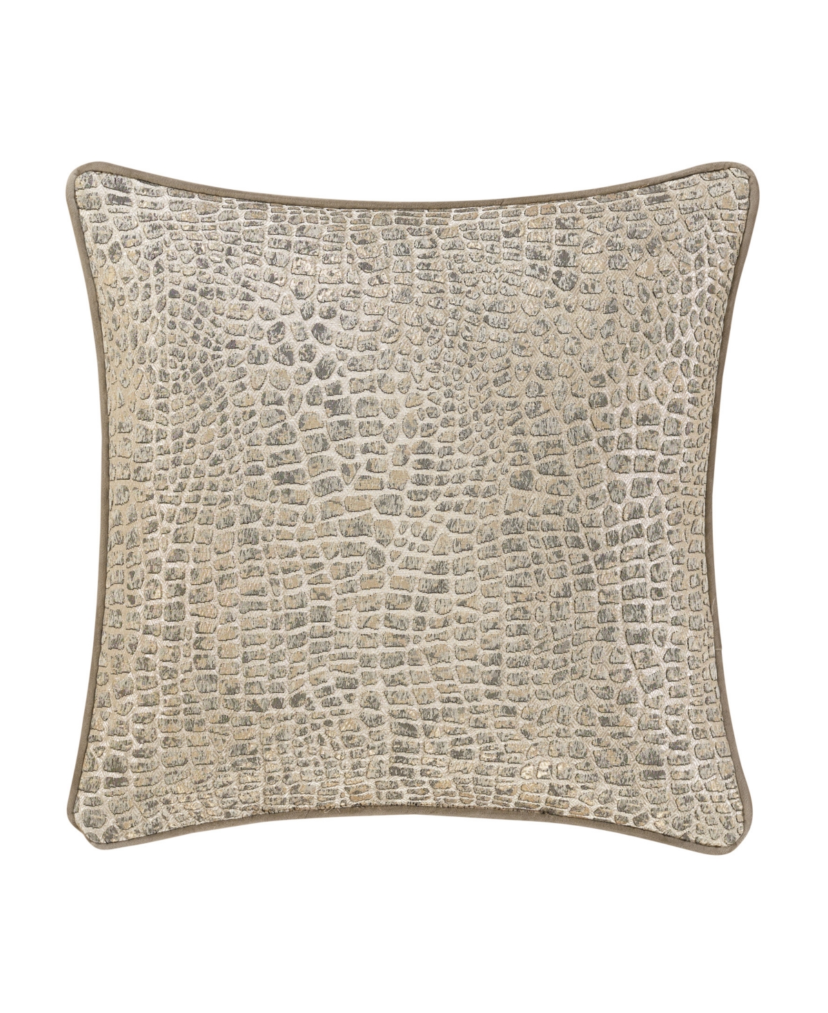 J Queen New York Habitat Crocodile Skin Decorative Pillow, 18" x 18"