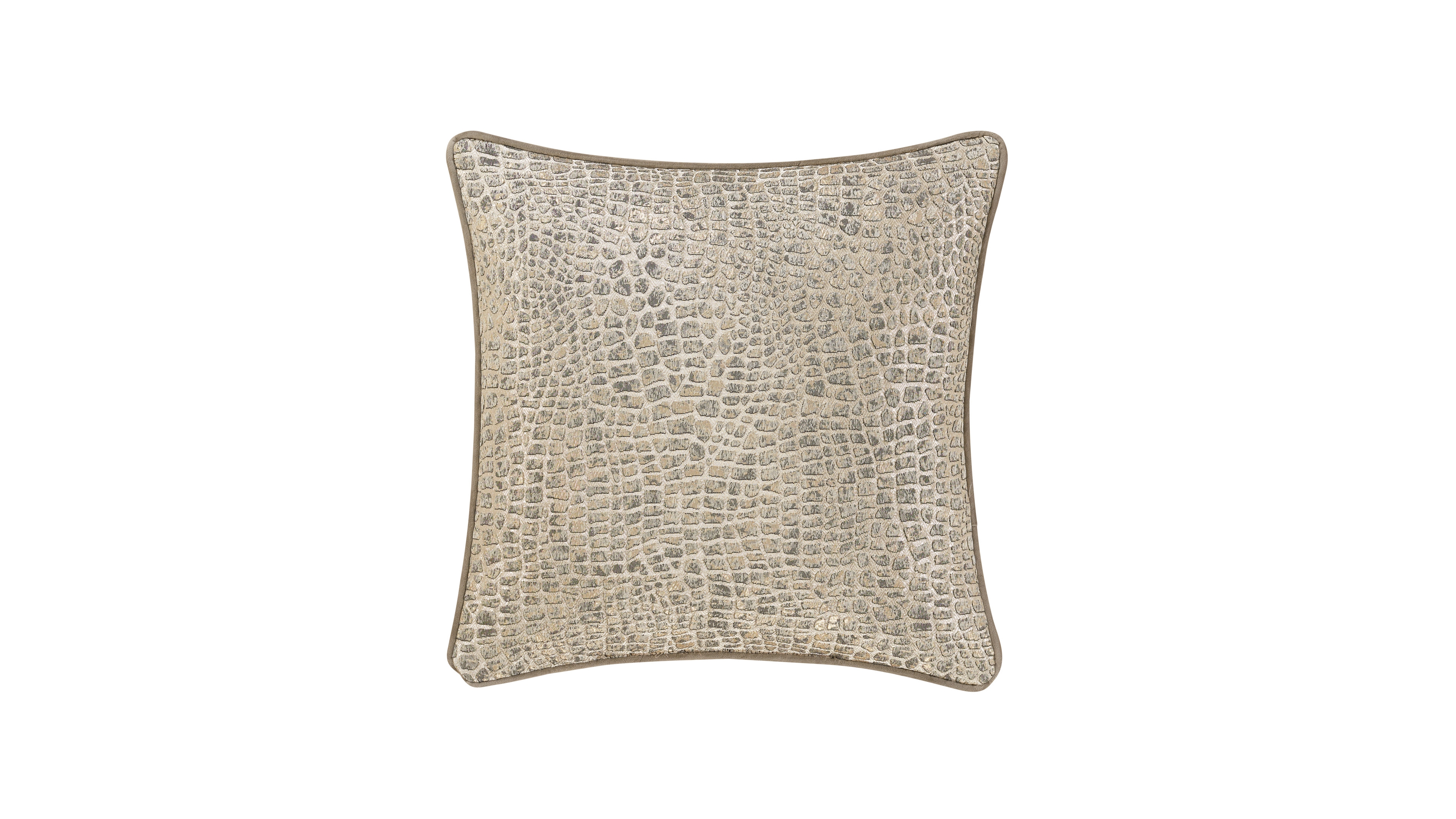 J Queen New York Habitat Crocodile Skin Decorative Pillow, 18" x 18"