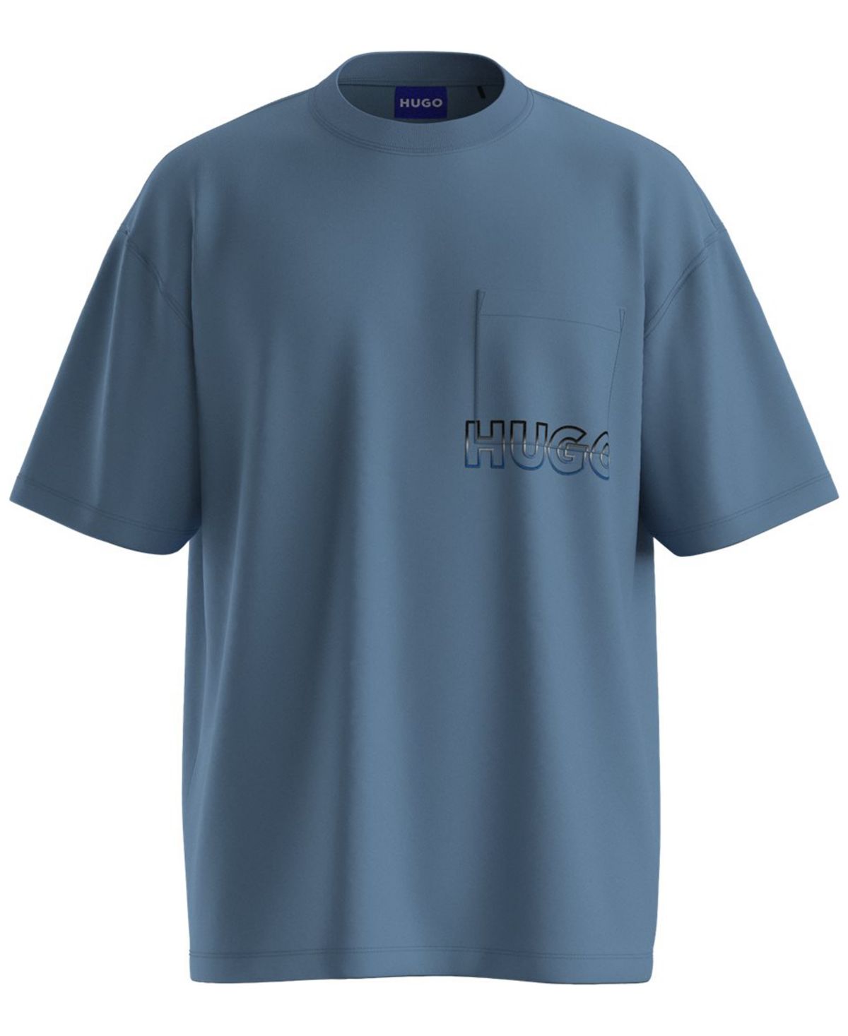 Мужская футболка свободного кроя с круглым вырезом