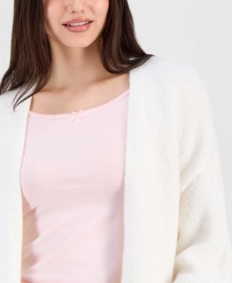 Juniors' Open-Front Cozy Cardigan