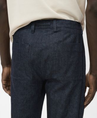 Men's Dark Wash Straight Fit Jeans