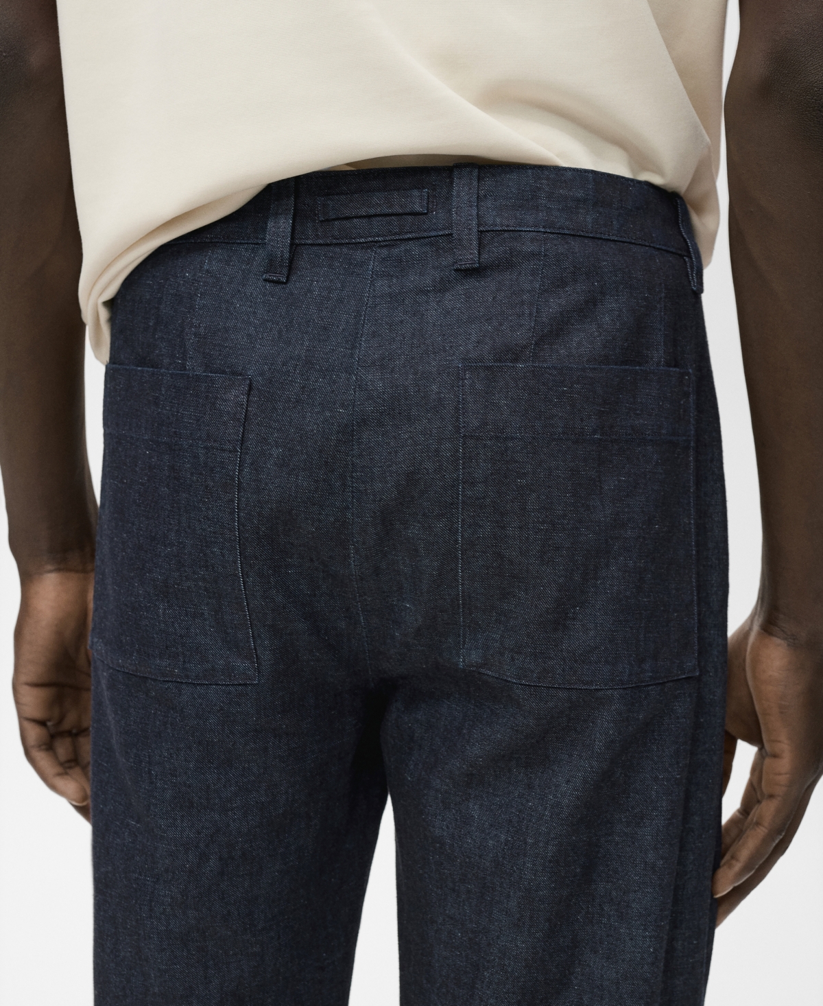 Mango Men's Dark Wash Straight Fit Jeans