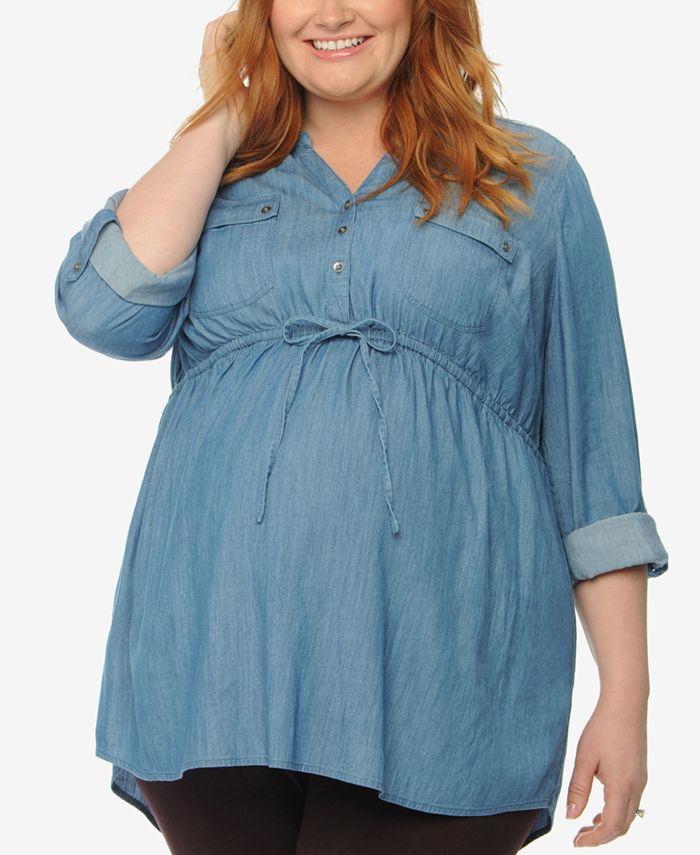 Motherhood Maternity Plus Size Clip-Down Nursing Tank Top - Macy's