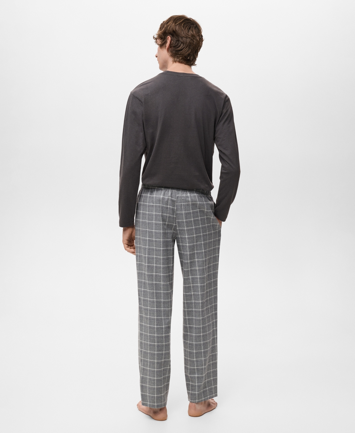 Mango Men's Check Cotton Pajama