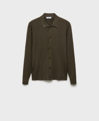 Men's Ribbed Knit Cardigan