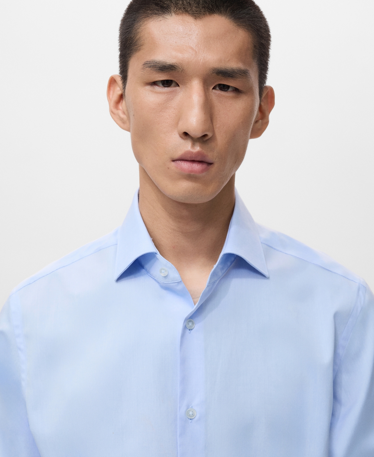 Mango Men's Cotton Slim-fit Shirt In Blue