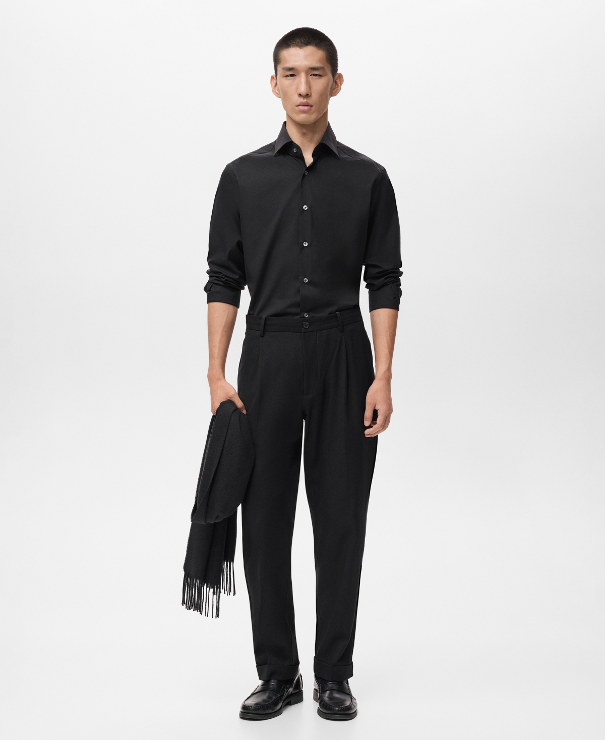 Mango Men's Cotton Slim-Fit Shirt