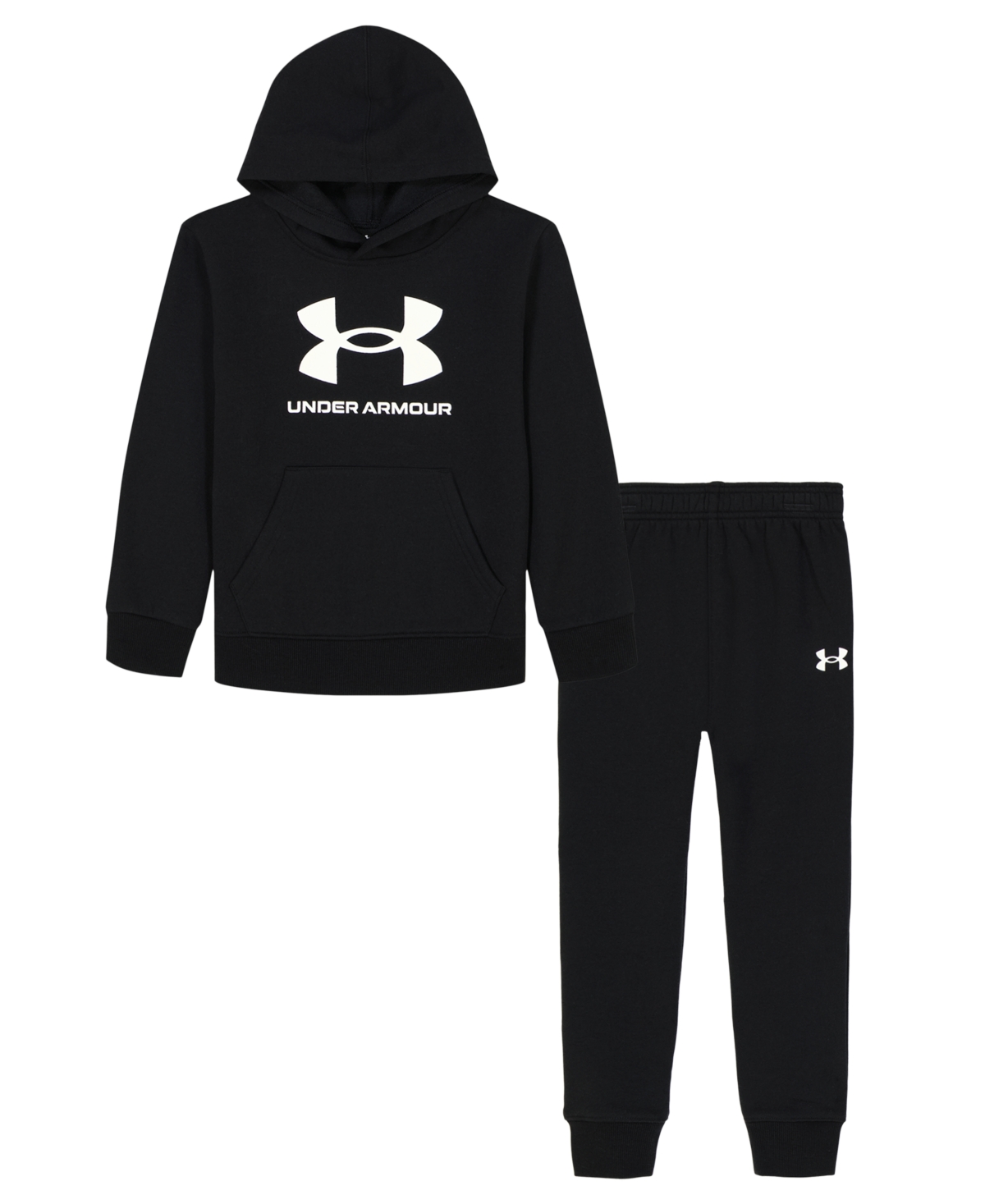 Under Armour Boys 2T-7 2-Piece Big Logo Hoodie and Joggers Set