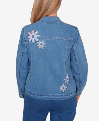 Women's Petite Hilton Head Floral Applique Jacket