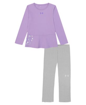 Under Armour - Girls 2T-6X 2-Piece Long-Sleeve Top and Legging Set