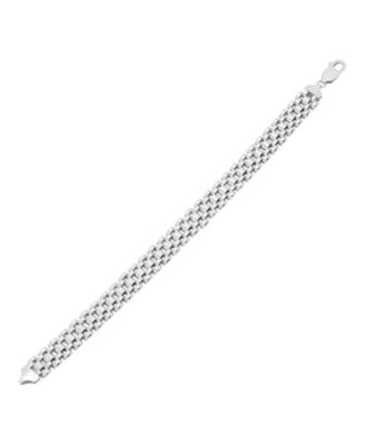 Men's Panther Chain Bracelet in Sterling Silver