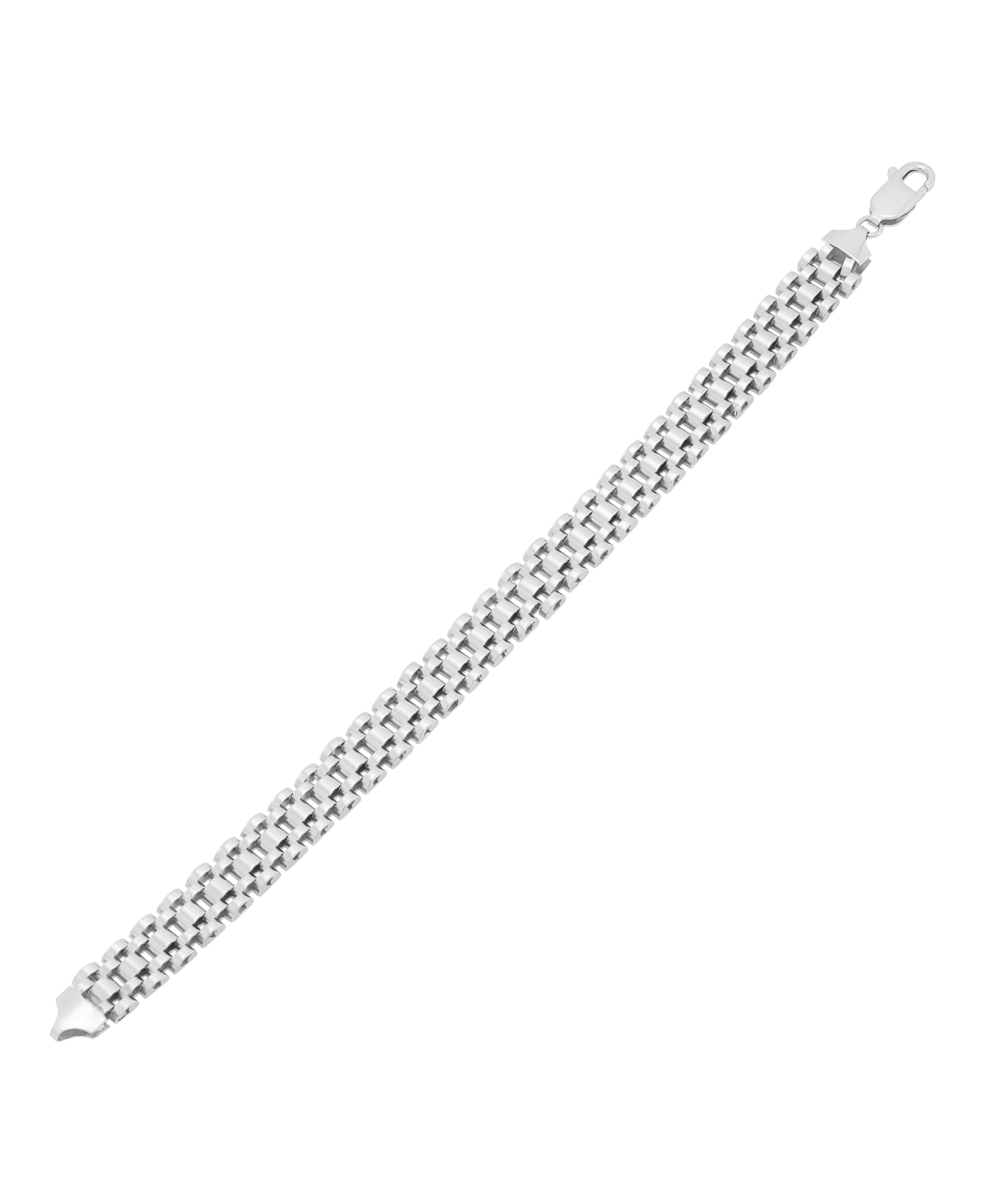 Macy's Men's Panther Chain Bracelet in Sterling Silver