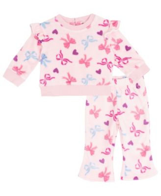Rare Editions - Baby Girls 2-Piece Bow Printed Top and Leggings Set