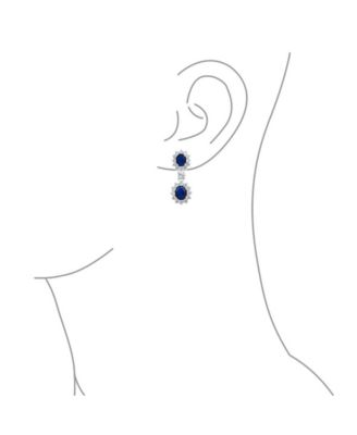  Antique Style Oval Crown Halo CZ Cubic Zirconia Statement Necklace Silver Plated