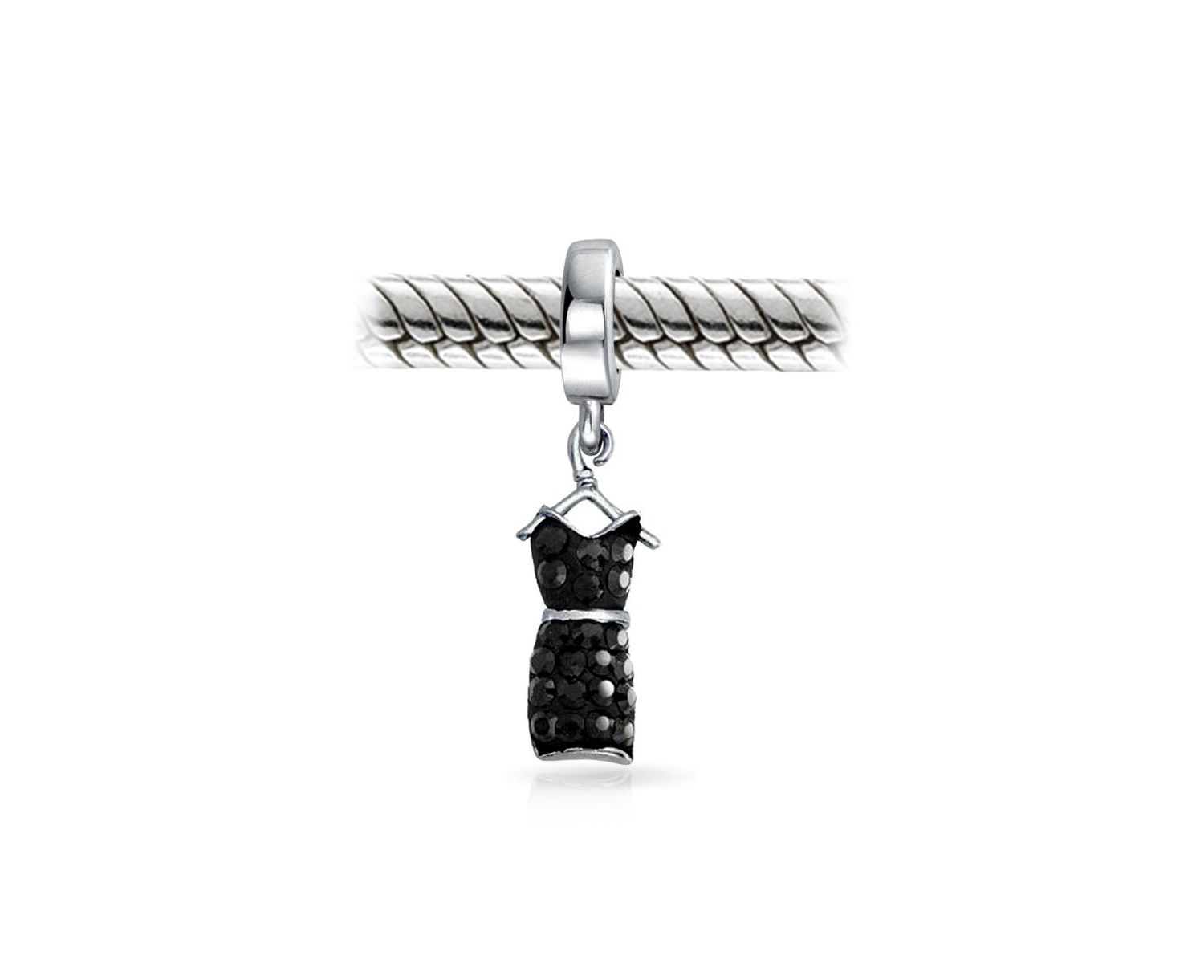 Fashion Hand Bag Dangle Charm Bead for Bracelet .925 Sterling Silver 2 Set
