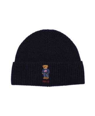 Men's Solid Flag Bear Beanie