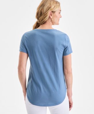 Petite Short-Sleeve Faded Heart T-Shirt, Macy's Exclusive