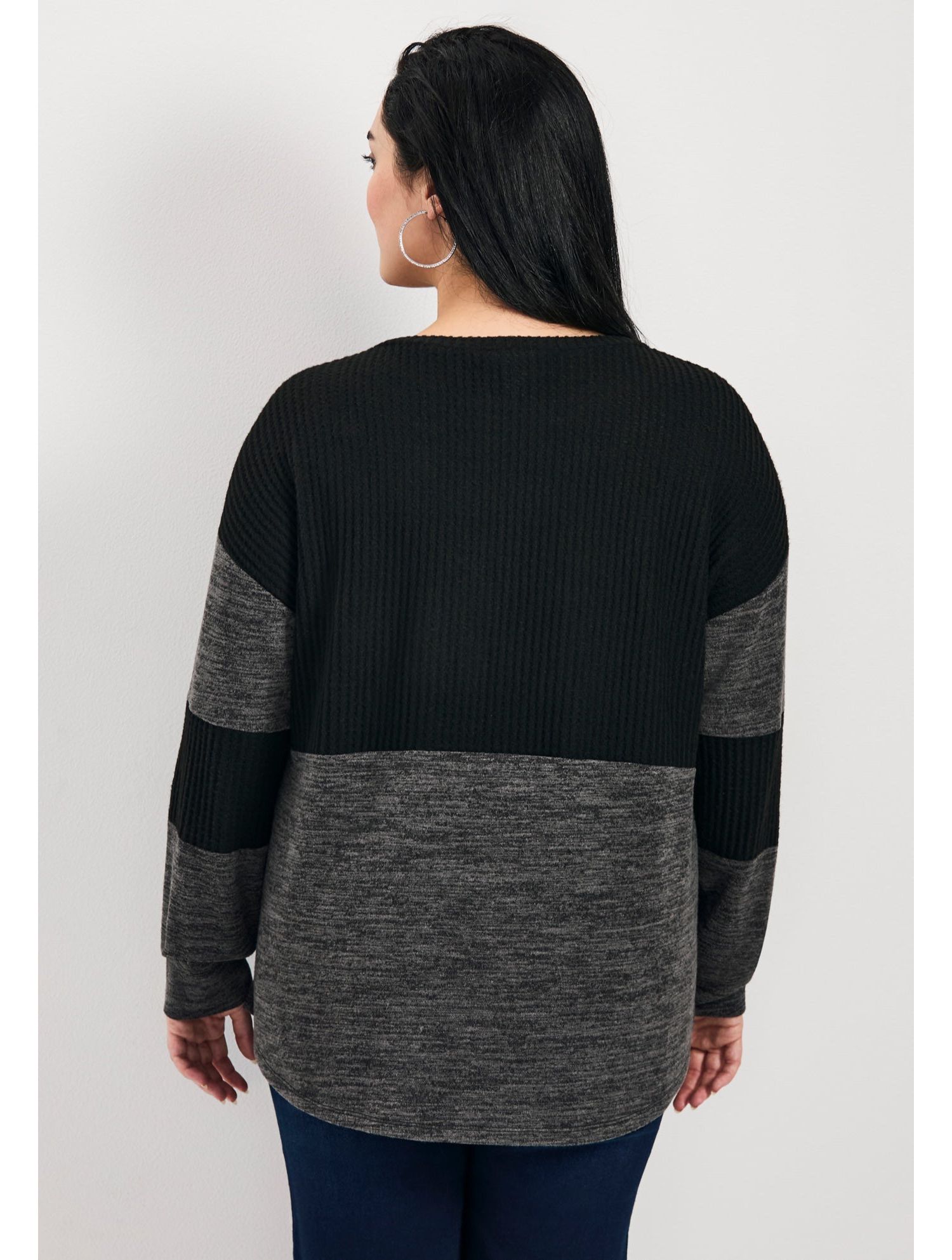 Women's Leisure Splice Hacci Top