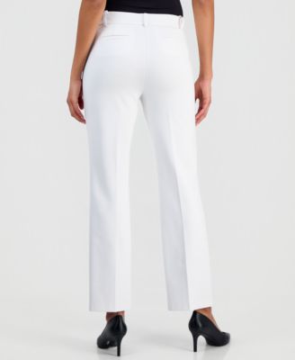 Women's Mid-Rise Pull-On Straight-Leg Pants, Regular & Petite