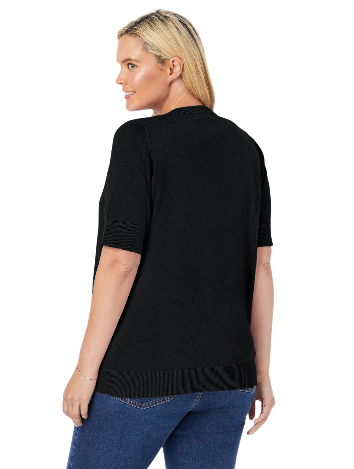 Women's Within Perfect Elbow Length Sleeve Cardigan Sweater