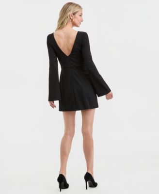 Women's Gizelle Long-Sleeve Scuba Crepe Mini Dress 