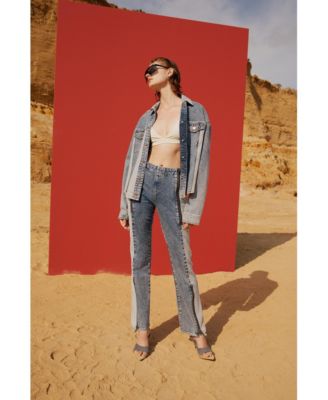 Women's Free Heaven Inside Out Blue Cotton Jacket