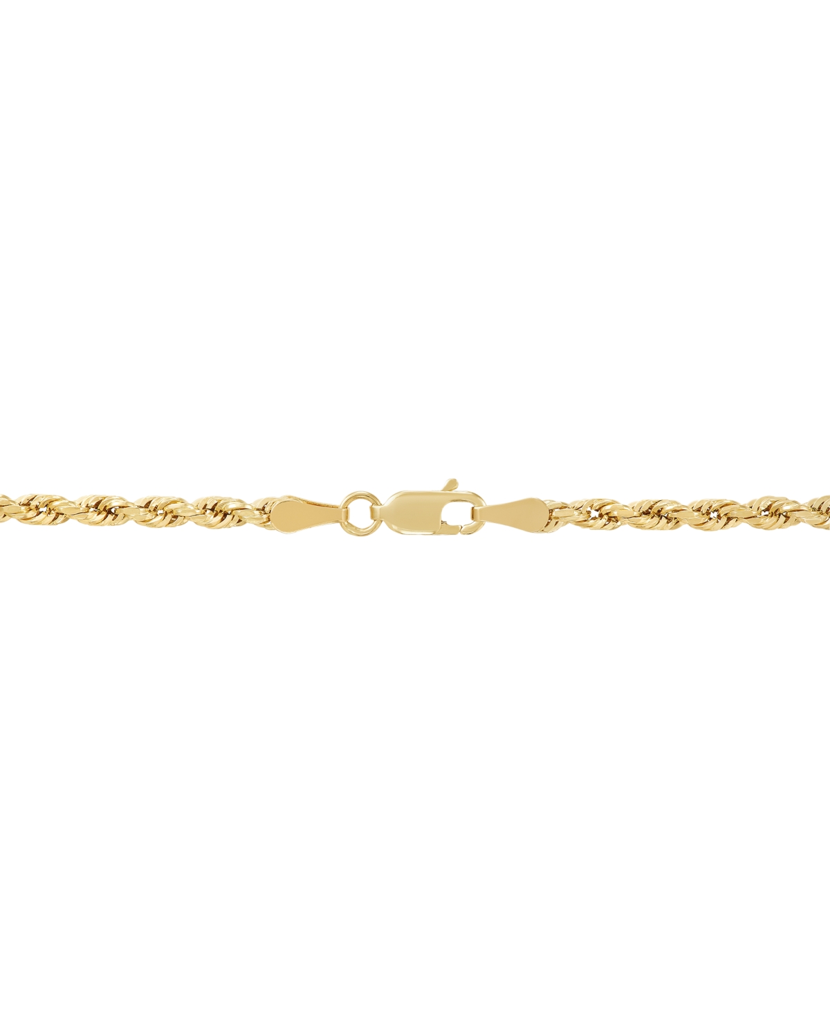Macy's Glitter Rope Chain Necklace In 14k Yellow Gold In Gold