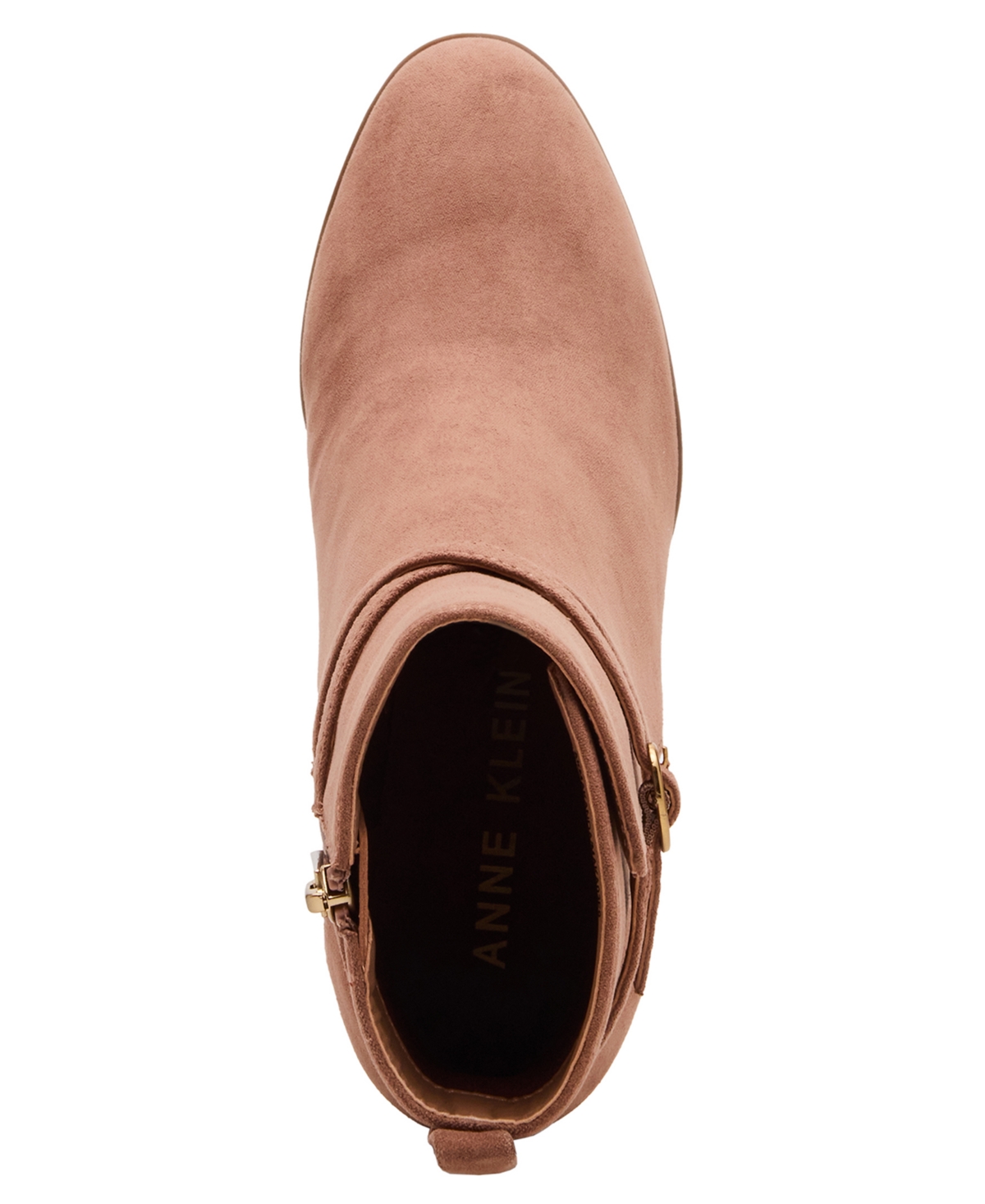 Anne Klein Womens Marie Block Heel Booties In Brown