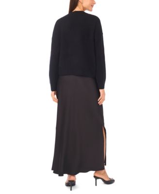 Women's Sleeveless Maxi Dress with Sweater 