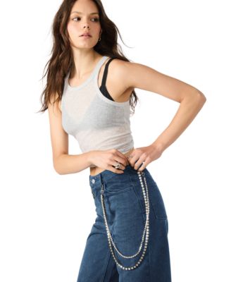 Women's Swift Mid-Rise Rhinestone Chain Jeans