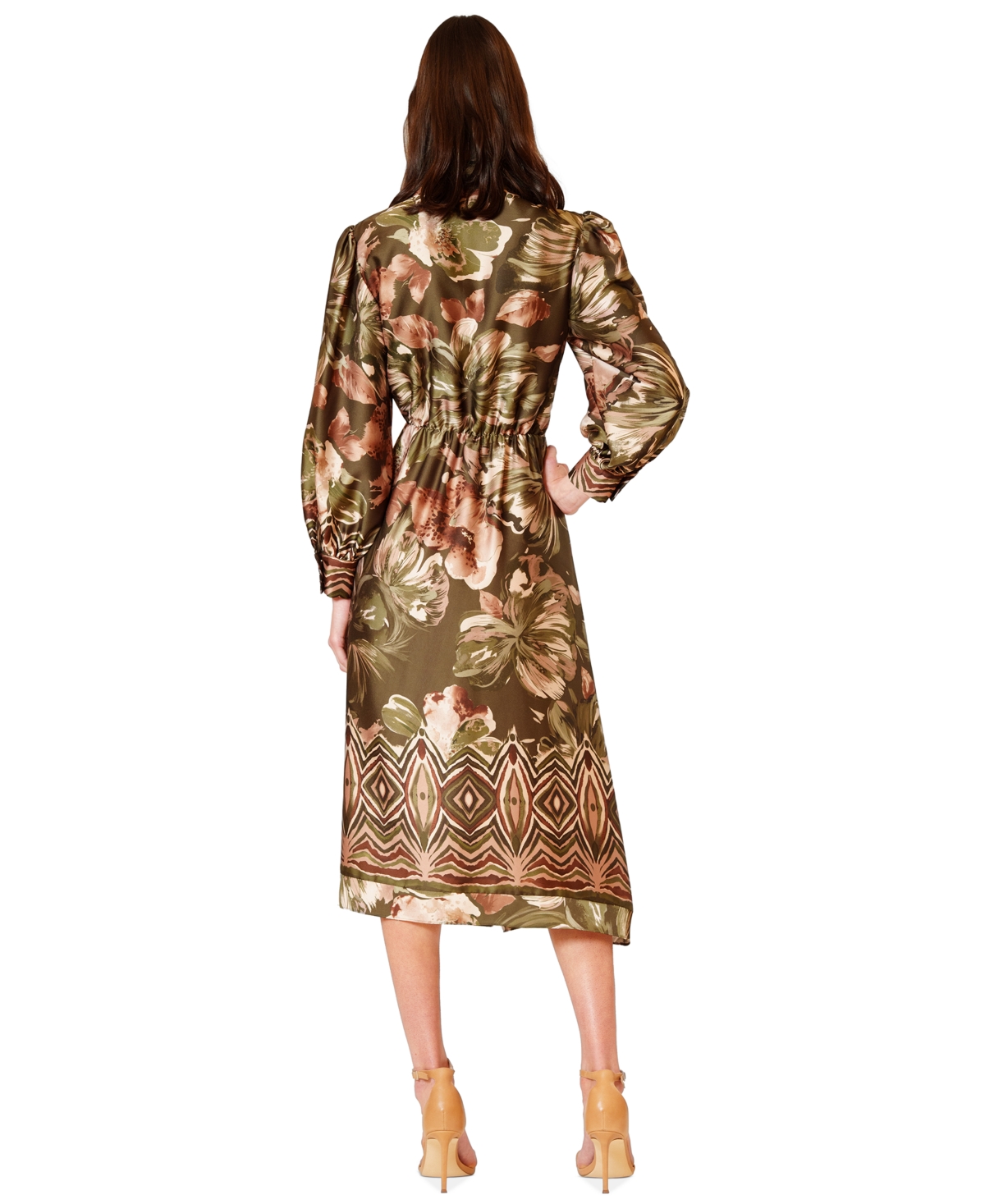 julia jordan Women's Long-Sleeve Midi Shirtdress