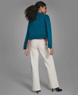 Women's Embellished Button-Front Cardigan