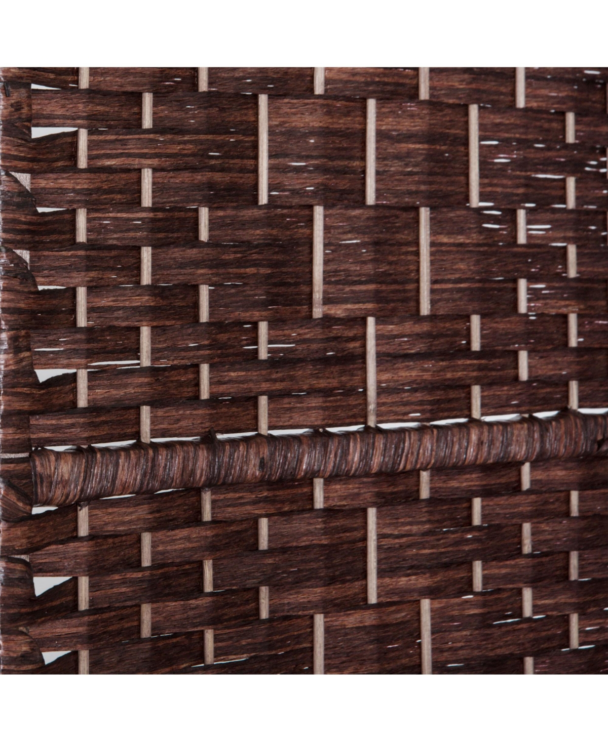 Homcom Panel Resin Wicker Folding Room Divider Privacy Screen Home Office
