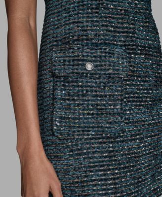Women's Sleeveless Tweed Dress