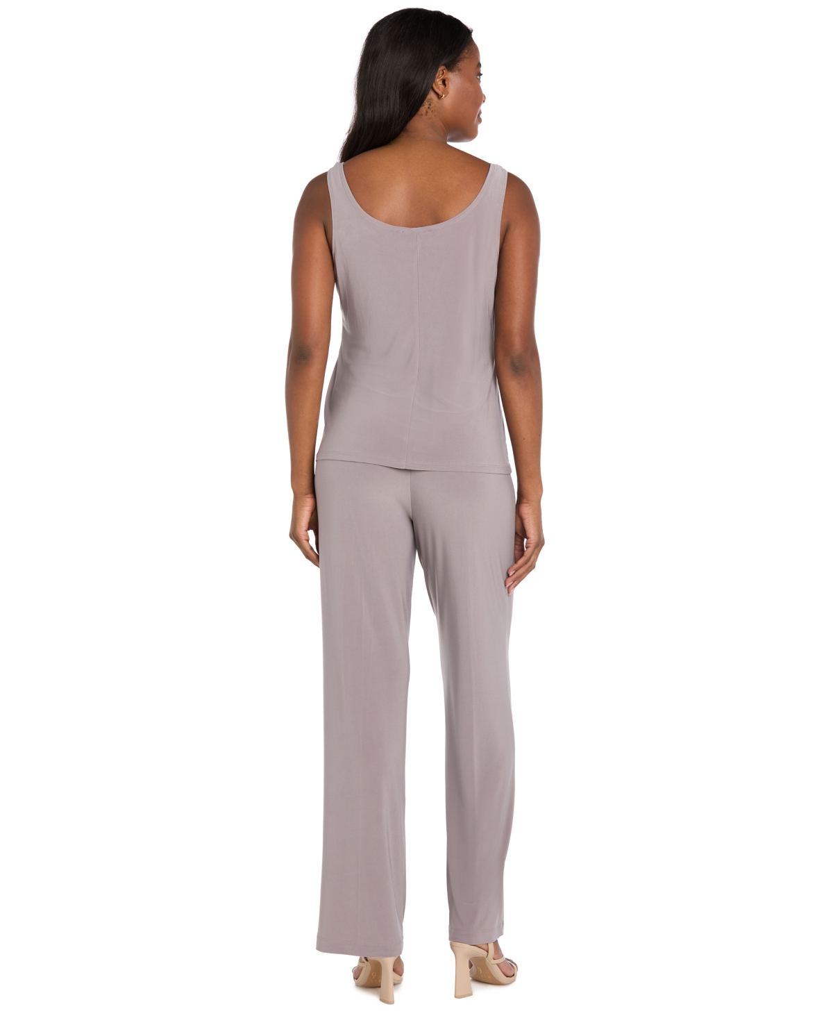 R & M Richards Women's Soutache Long Jacket, Necklace Top & Pants Set In Multi