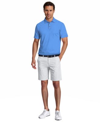 Men's Micro Geometric Print Short-Sleeve Golf Polo Shirt