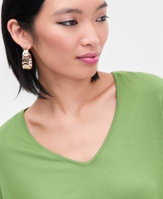 Women's V-Neck Dolman-Sleeve Top