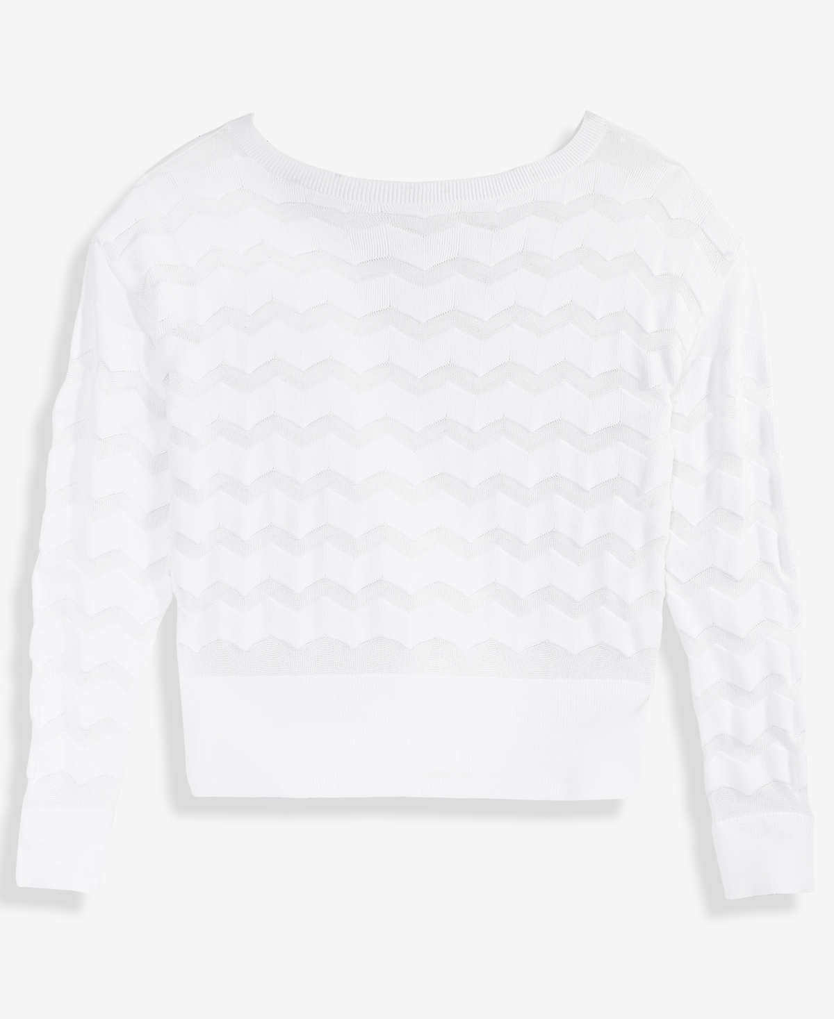 Inc International Concepts Petite Chevron Stitch Sweater, Macy's Exclusive In White