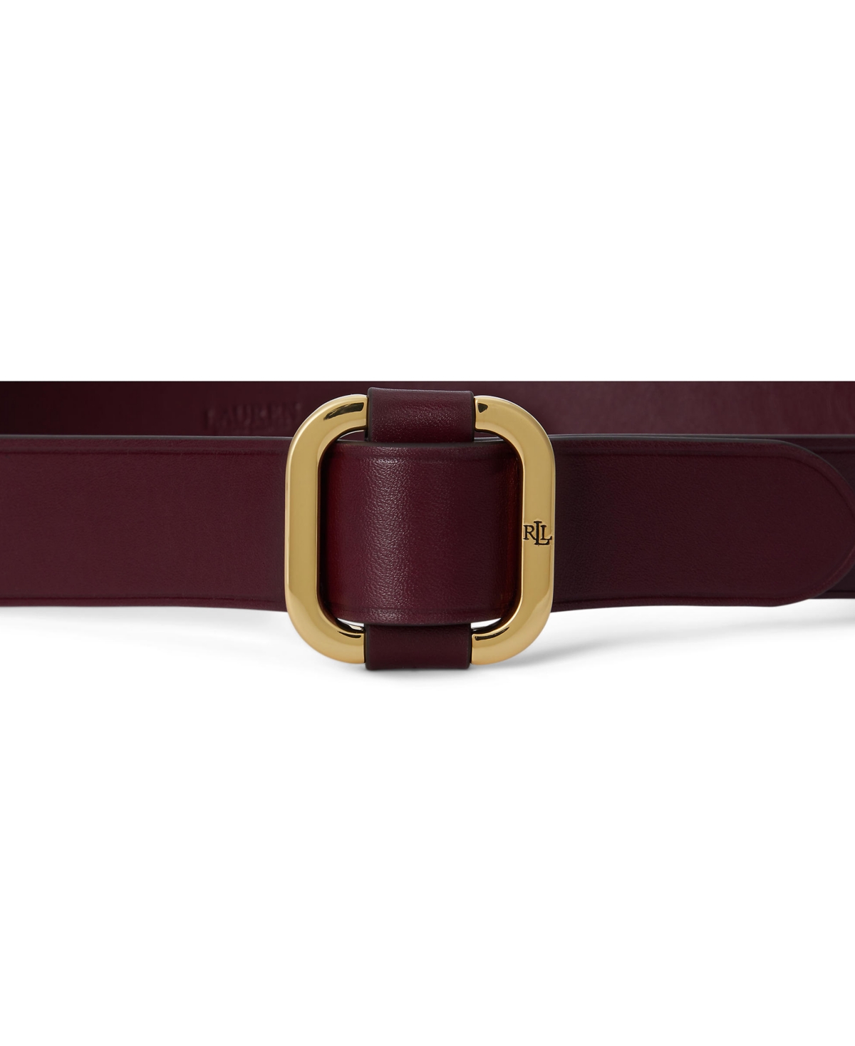 Ralph Lauren Women's Slide Buckle Leather Belt In Burgundy
