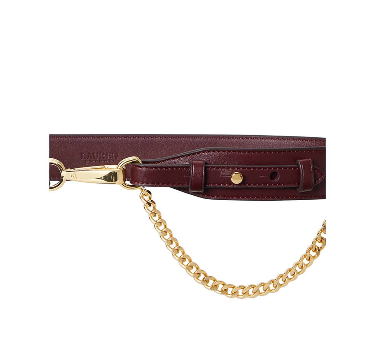 Ralph Lauren Women's Dog-clip Belt In Burgundy