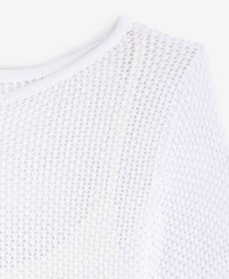 Women's Long Sleeve Open-Knit Overlay Sweater, Macy's Exclusive